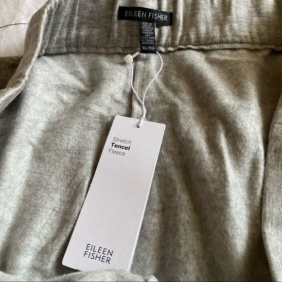 NWT Eileen Fisher Stretch Tencel Fleece Ankle Pants - Picture 3 of 5